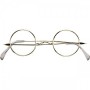X-Mas Round Santa Claus Glasses - Gold frame