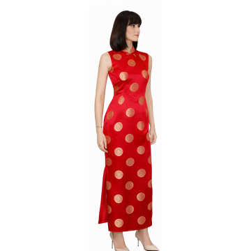 Cheongsam Red Silk