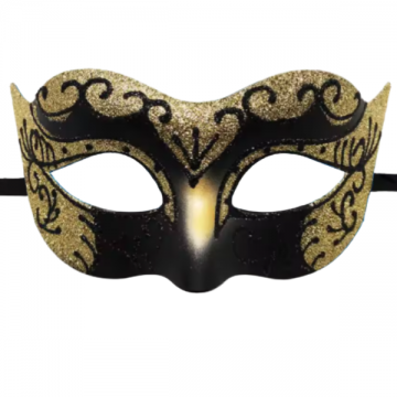Sparkly masquerade mask - Black/gold