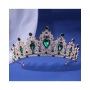 Green Rhinestone Gold Crown