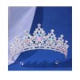 Multicolor Rhinestone Silver Crown