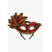 VEN MASK BURGUNDY WITH GOLD & GEM