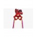 MASQUERADE FEATHER MASK BURGUNDY WITH HEADBAND