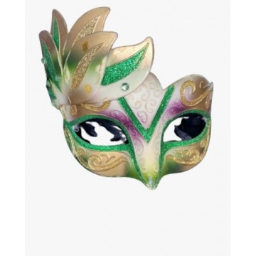 ELEGANT MASQ GREEN & GOLD MASK
