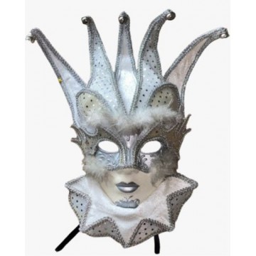 JOLLY JOKER WHITE & SILVER MASK
