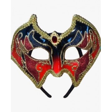 MACANA RED N BLACK MASK IN HEADBAND
