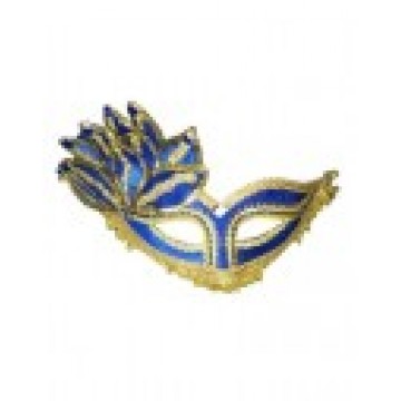 Blue Velvet Masq With Flower