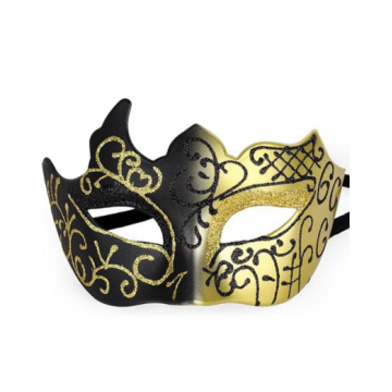 Fowecelt Venetian Masquerade eyemask - Black/Gold