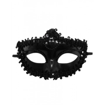 Victorian Sequin Mask - Black