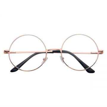 X-Mas Round Santa Claus Glasses - Rose Gold