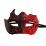 Fowecelt Venetian Masquerade eyemask - Black/Red