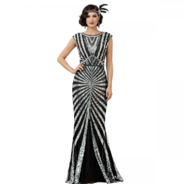 Dazzling Silver Flapper
