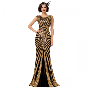 Dazzling Gold Flapper