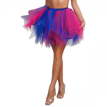 Tutu Tulle Skirt - Royal Blue & Hot Pink