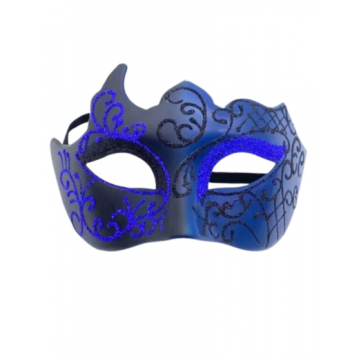 Fowecelt Venetian Masquerade eyemask - Black/Blue