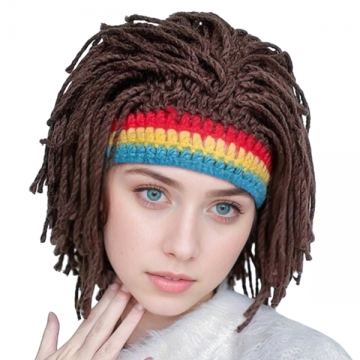 Rasta Wig Beanie - Brown
