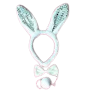 Bunny Easter Accessories - White Sequin