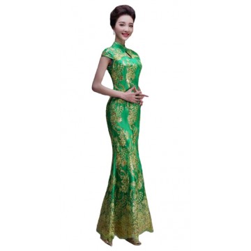 Cheongsam Mermaid Luxury Green