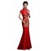 Cheongsam Traditional Red Lace