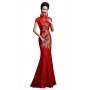 Cheongsam Traditional Red Lace
