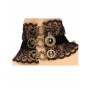 Steampunk black lace choker with gears