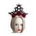 Diadem Crown With Wine Red Roses