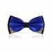 Bow tie with Gold Tip - Blue & Black