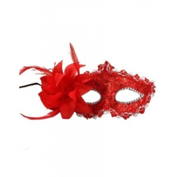 Lace Victorian Eye mask - Red