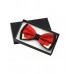 Bow tie Red &Black with Gold tip