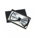 Bow tie Silver & Black with Gold tip