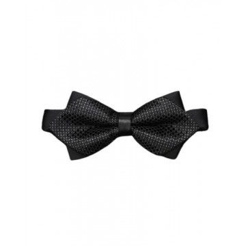 Bow tie - Black & Silver Checkered Diamond Tip