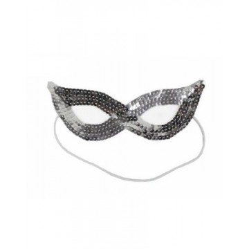 Sequin Cat Eye mask - Silver