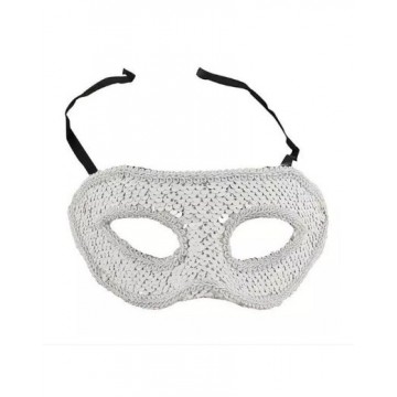 Sequin Masquerade Eye mask - White