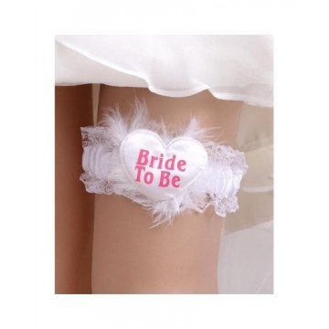 BRIDE TO BE GARTER - WHITE lace