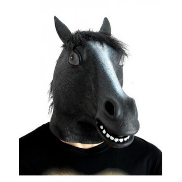 Black Horse Latex Mask