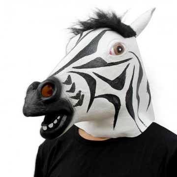 Zebra Latex Mask