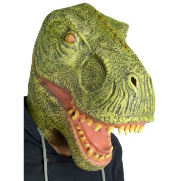 Green Dinosaur Latex Mask