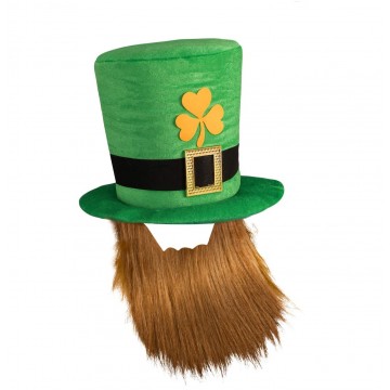 St Patrick Hat With Brown Beard
