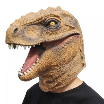 Yellow Dinosaur Latex Mask