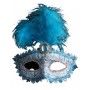 Carnival Feather Lace Eye Mask - Blue