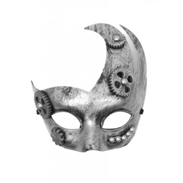 Steampunk Gear Eye Mask - Silver