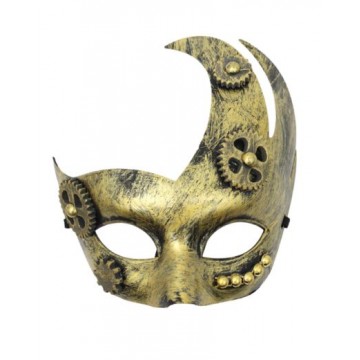 Steampunk Gear Eye Mask - Gold