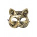 Gear Steampunk Cat Mask - Gold