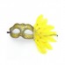 Masquerade Feather Eye mask - Yellow
