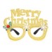 X - Mas Merry Christmas Glasses - Gold