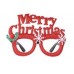 X-Mas Merry Christmas Glasses - Red