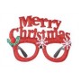 X-Mas Merry Christmas Glasses - Red