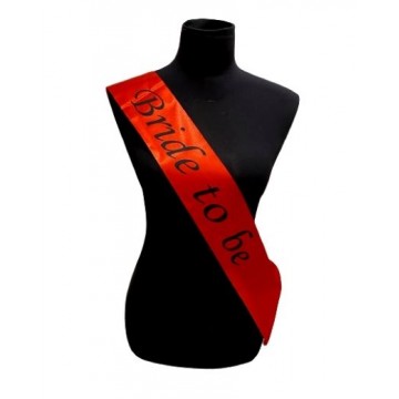 bride to be sash - RED