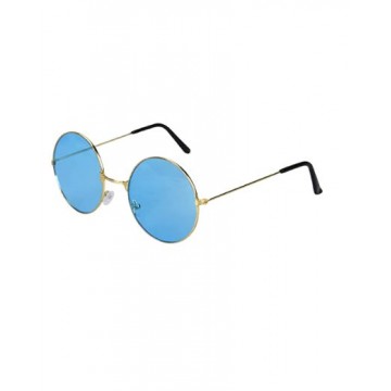 70s Hippie Retro Round Glasses Blue