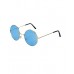 70s Hippie Retro Round Glasses Blue